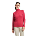 Ariat Womens Riding Tops & Jackets XS Ariat Baselayer Womens Auburn 1/4 Zip Red Bud (10039495)