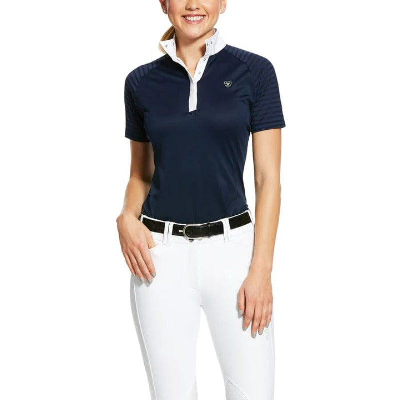 Ariat Womens Riding Tops & Jackets XS Ariat Show Shirt Womens Aptos Vent Navy (10031009)