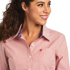 Ariat Womens Shirts Ariat Shirt Womens Kirby Stretch Poppy Red/White Stripe (10040580)