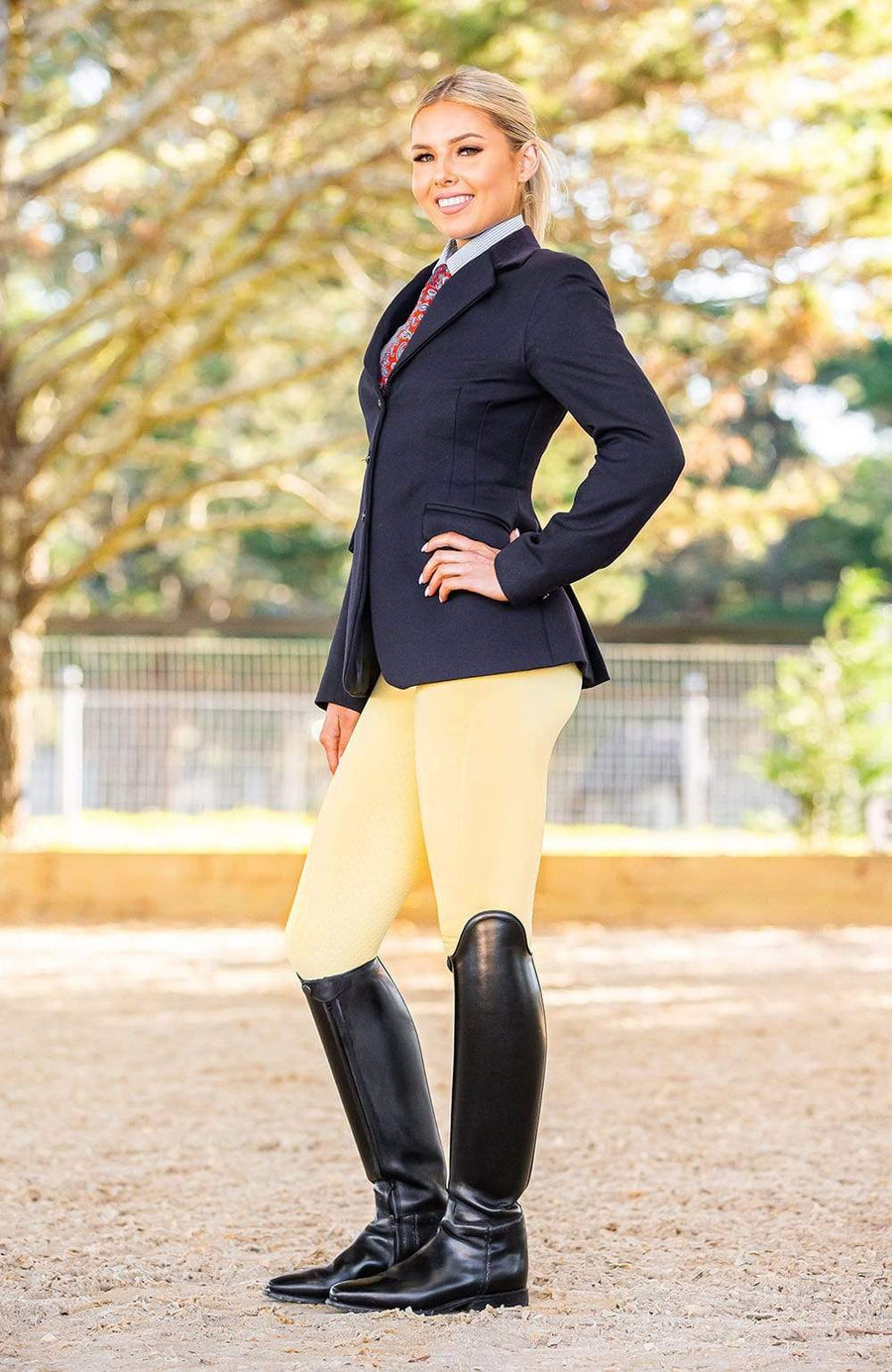 Bare Equestrian Womens Jodhpurs & Breeches S BARE Equestrian Competition Tights (Lemon Butter)