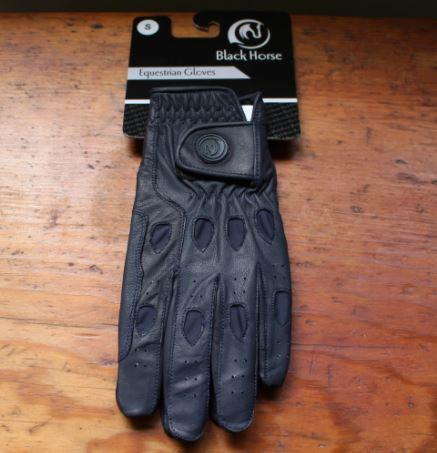 Black Horse Gloves S Black Horse Leather Gloves (Navy)