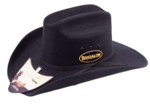 Brigalow Hats 51cm / Black Brigalow Kids Dallas felt Covered Hat (155)