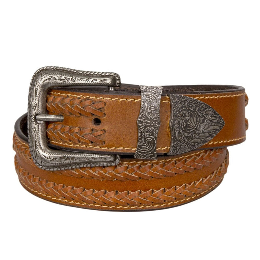 Brigalow Mens Belts 20in Brigalow Belt Mens Leather Lace Brown (LB50)