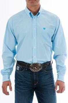 Cinch Mens Shirts L / Blue Cinch Mens Blue Stripe Shirt