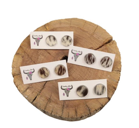 Country Allure Jewellery Country Allure Cowhide Studs