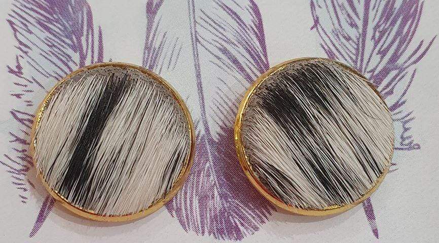 CCWJ 16mm Cowhide Earrings - Gympie Saddleworld & Country Clothing