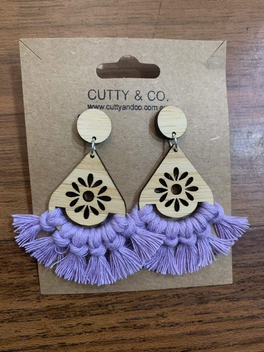 Cutty and Co Jewellery Lilac Cutty and Co Lila Earrings (00287)