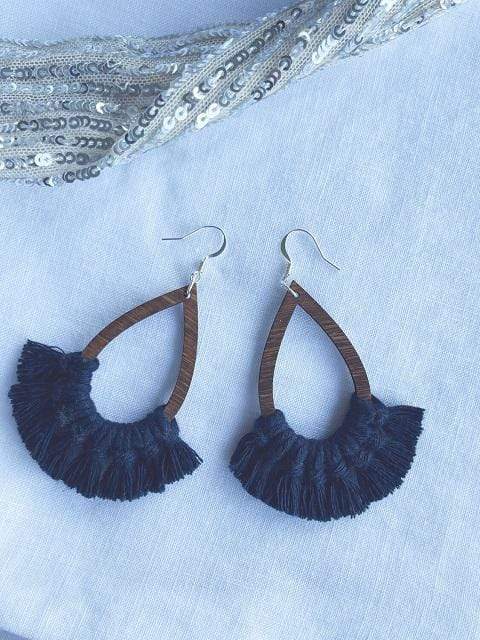 Cutty and Co Jewellery Navy Cutty & Co Belle Earrings (00317-1)