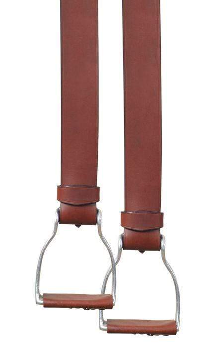 Eurohunter Stirrups Brown EH Stock Stirrup Leathers with Oxbows (KWSTOCK)