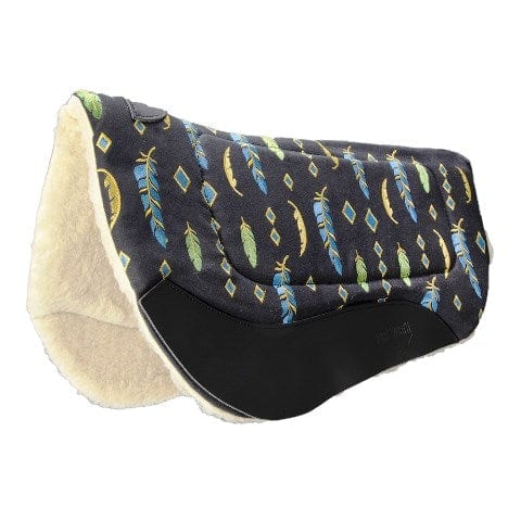 Fort Worth Saddle Pads Western Feathers Fort Worth Contoured Saddlepad 28inx34in (CLT7175)