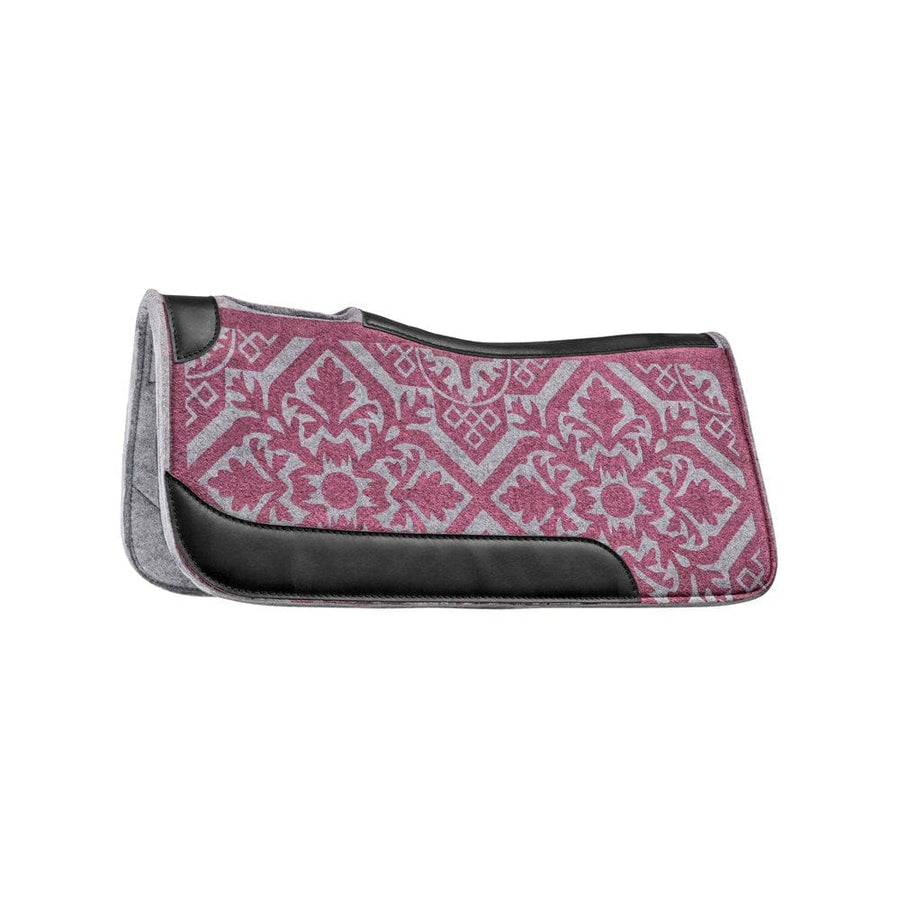 Fort Worth Saddle Pads Western Pink Fort Worth Painted Floral Saddle Pad (CLT7186)