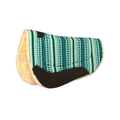 Fort Worth Saddle Pads Western Turquoise Fort Worth Contoured Saddlepad 28inx34in (CLT7175)