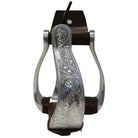 Fort Worth Stirrups Fort Worth Silver Engraved Shaped Oxbows (FOR46-1725)