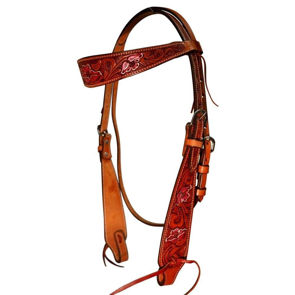 Fort Worth Floral Carved Bridle - Gympie Saddleworld & Country Clothing