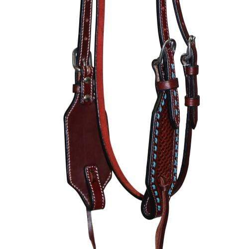 Bridle Fort Worth FOR20-0095 Turquoise Basket Headstall - Gympie Saddleworld & Country Clothing