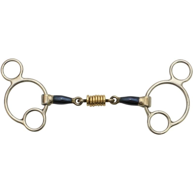 Gympie Saddleworld Bits Cob Dutch Gag with Roller and Three Rings (BIT4965)