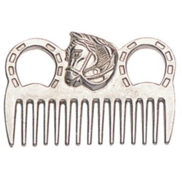 Gympie Saddleworld Brushes & Combs Aluminium Horsehead Mane Comb (GRM4600)