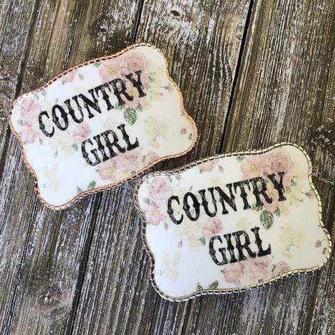 Floral Country Girl Silver Wallet Buckle WB-05 - Gympie Saddleworld & Country Clothing