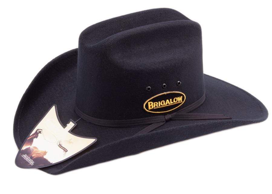 Brigalow Dallas Felt Covered Cowboy Hat Black (150) - Gympie Saddleworld & Country Clothing