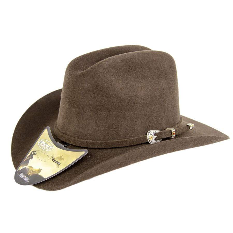 Brigalow Kids Elastic Band Western Wool Cattleman Felt Hat (175) - Gympie Saddleworld & Country Clothing