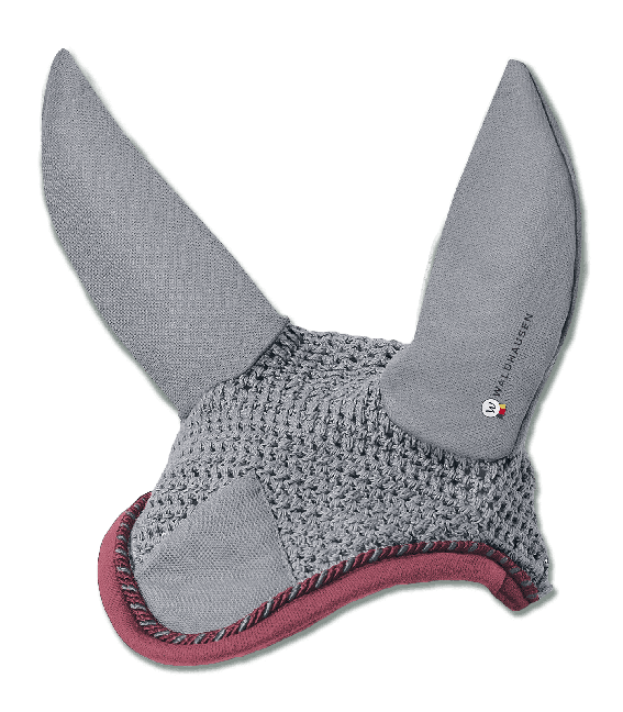 Ear Bonnet Esperia Grey & Dusty Pink Grey - Gympie Saddleworld & Country Clothing