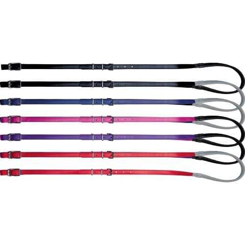 Gympie Saddleworld & Country Clothing Reins Black PVC Adjustable Pony Reins (HSY1250)