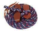 Gympie Saddleworld & Country Clothing Reins Navy/ Red/ White TS PRO Series Rope Reins w/ Slobber Straps