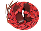 Gympie Saddleworld & Country Clothing Reins Red/Black TS PRO Series Rope Reins w/ Slobber Straps