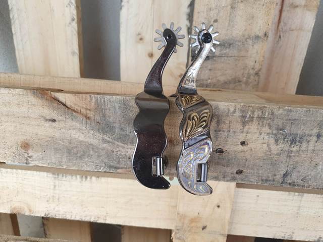Gympie Saddleworld & Country Clothing Spurs Ladies Midnight Show Spurs (088111L)