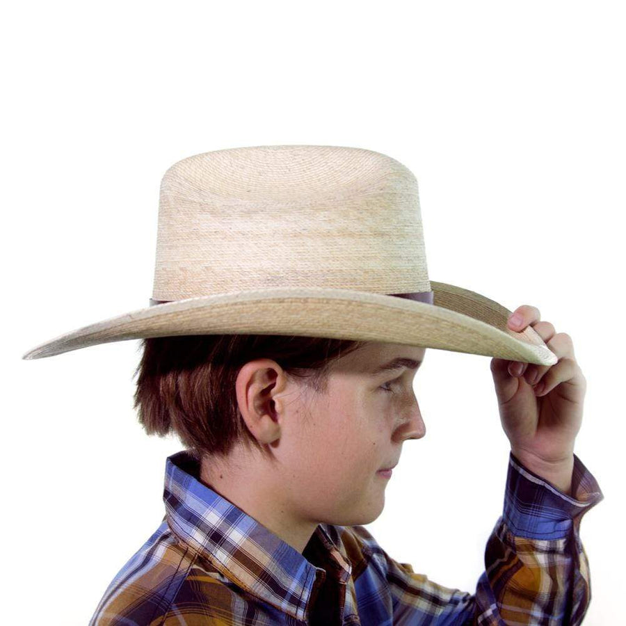 Brigalow Elastic Band Youth Western Palm Leaf Hat (16155) - Gympie Saddleworld & Country Clothing