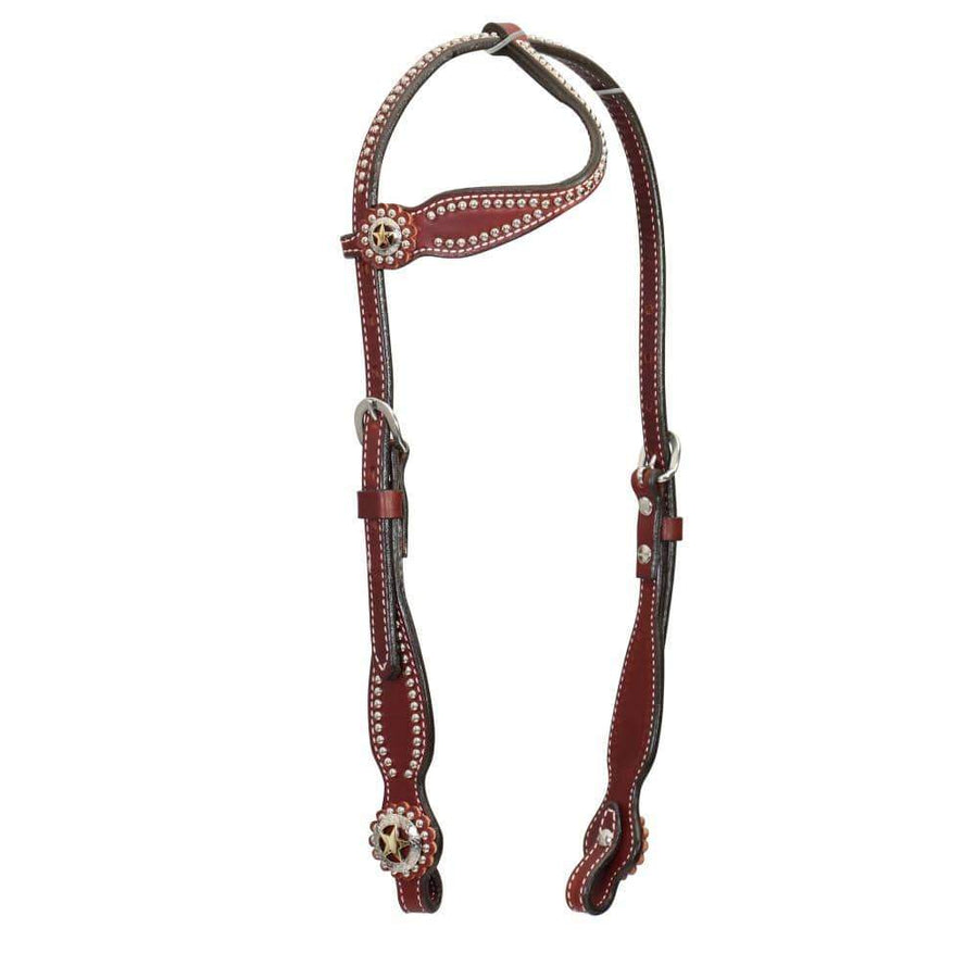 Weaver Texas Star Collection Sliding Ear Headstall - Gympie Saddleworld & Country Clothing