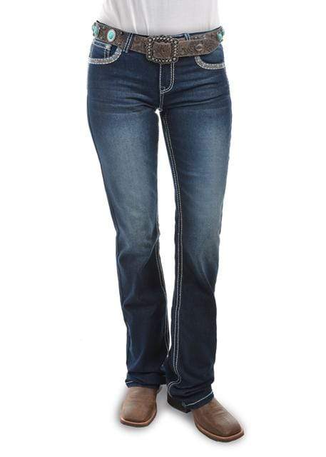 Pure Western Womens Indiana Relaxed Rider Jeans Midnight PCP2210156 - Gympie Saddleworld & Country Clothing
