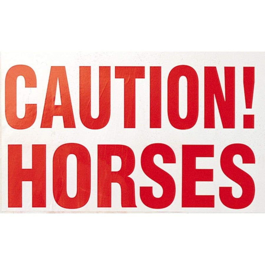 Gympie Saddleworld Gifts & Homewares Large Caution Horses Sticker