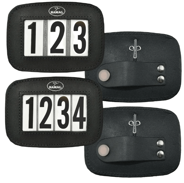 Hamag Bridle Accessories Black Bridle Number Hamag Leather 4 Digit (NH-E5425T-8)