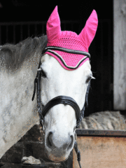 Horze Hoods Bridle Accessories Full / Pink Horze Hoods Ear Bonnet