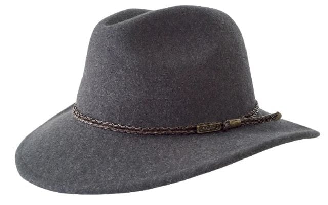 Jacaru Hats S / Dark Grey Jacaru Outback Fedora Hat