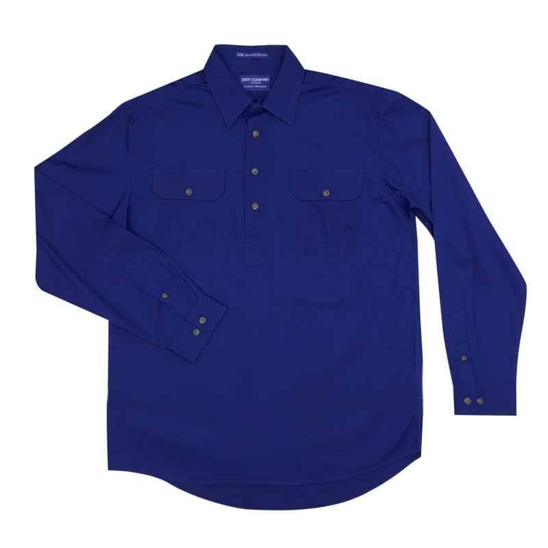 Just Country Mens Shirts 2XL / Cobalt Just Country Mens Cameron Workshirt Half Button