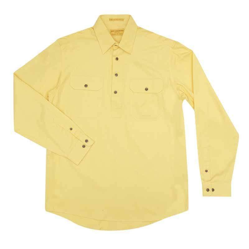 Just Country Mens Shirts 3XL / Butter Just Country Mens Cameron Workshirt Half Button
