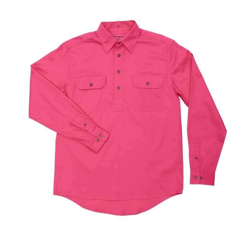 Just Country Mens Shirts L / Hot Pink Just Country Mens Cameron Workshirt Half Button