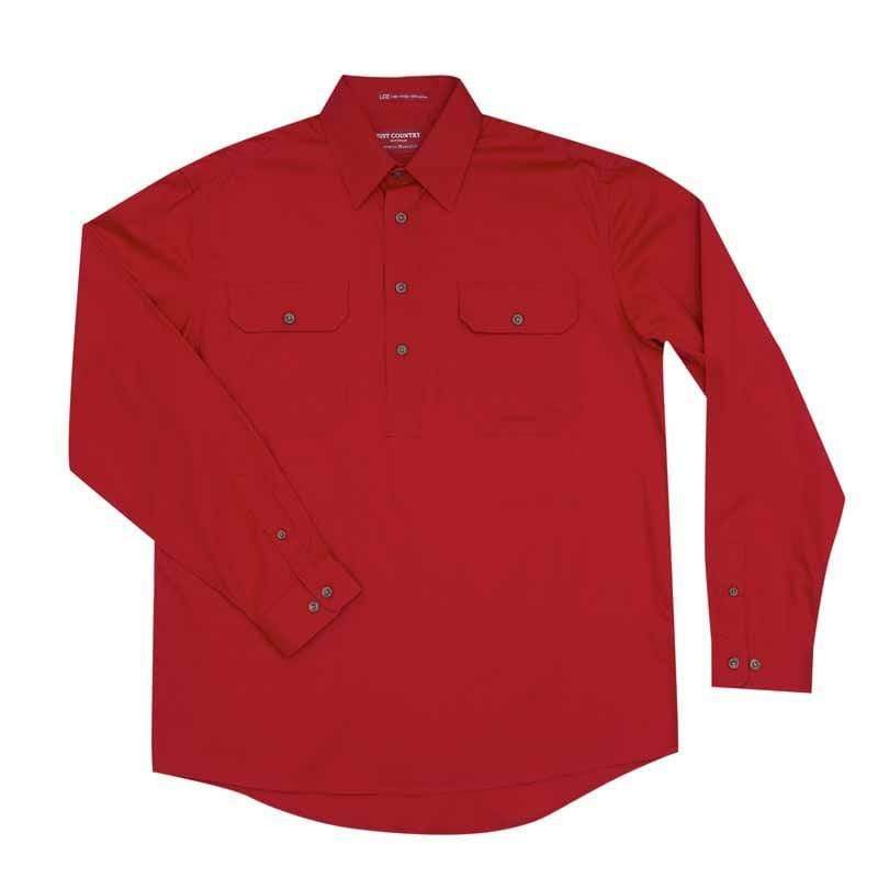 Just Country Mens Shirts XXL / Chilli Just Country Mens Cameron Workshirt Half Button