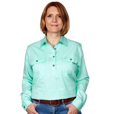 Just Country Womens Shirts Just Country Workshirt Womens Brooke Full Button (50502)