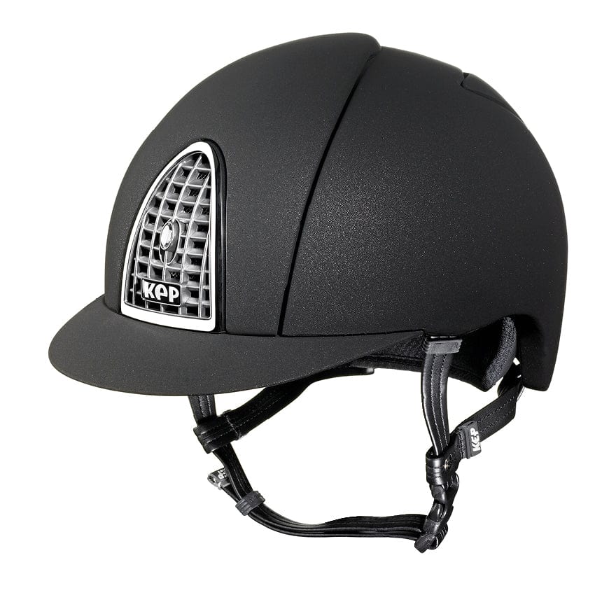 KEP Italia Helmets M Kep Cromo Textile Black Helmet with Chrome Grid (Shell Only)