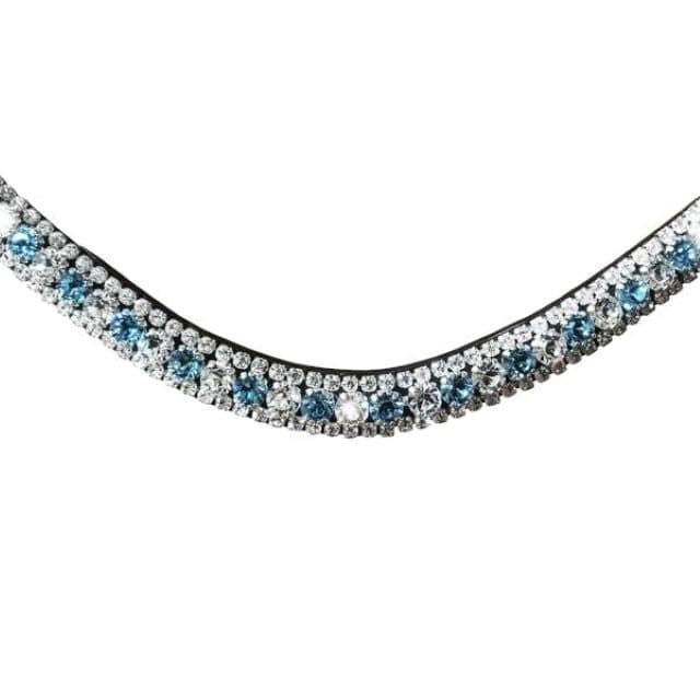 Lumiere Bridle Accessories Cob Lumiere Wave Baby Blue Crystal Browband (L4401)