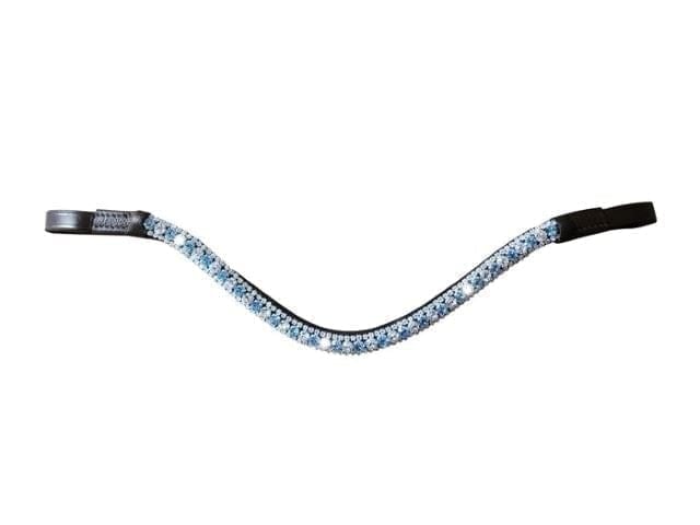 Lumiere Bridle Accessories Cob Lumiere Wave Baby Blue Crystal Browband (L4401)