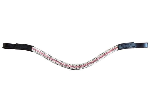 Lumiere Bridle Accessories Cob Lumiere Wave Baby Pink Crystal Browband (L9401)