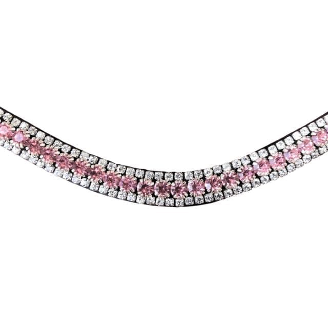 Lumiere Bridle Accessories Lumiere Wave Baby Pink Crystal Browband (L9401)