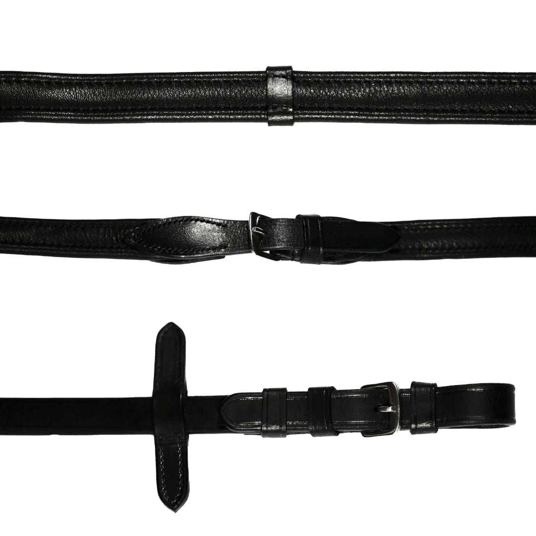 Lumiere Reins Warmblood / Black Lumiere Padded Leather Reins (L7007)