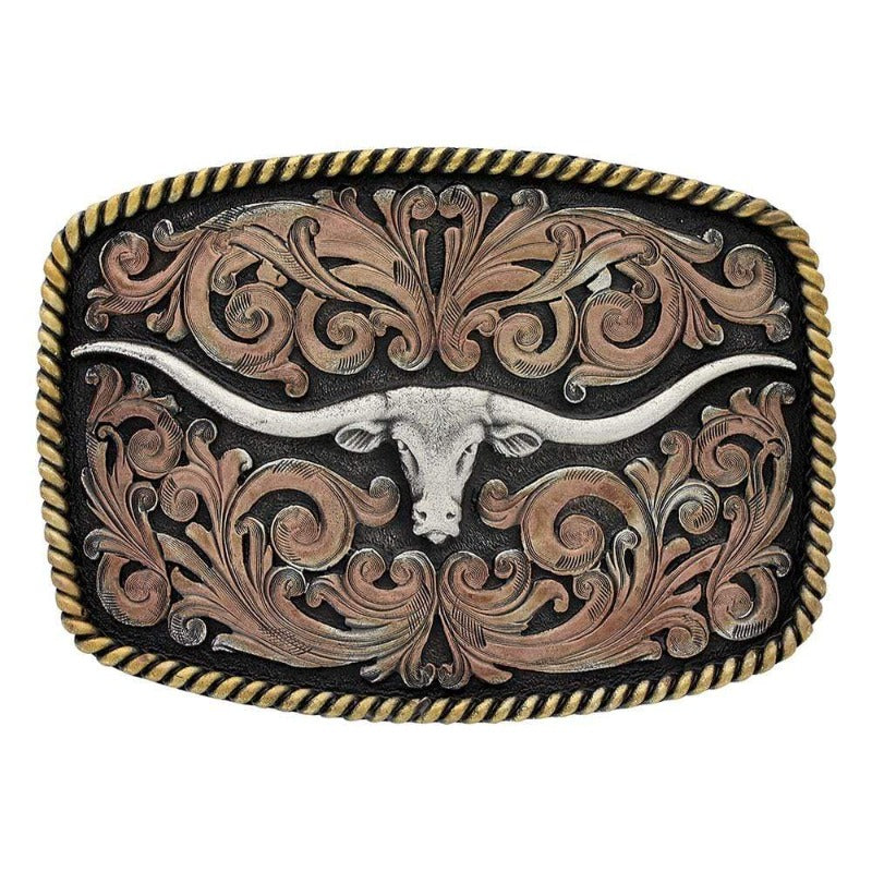 Montana Silver Buckle Texas Longhorn - Gympie Saddleworld & Country Clothing