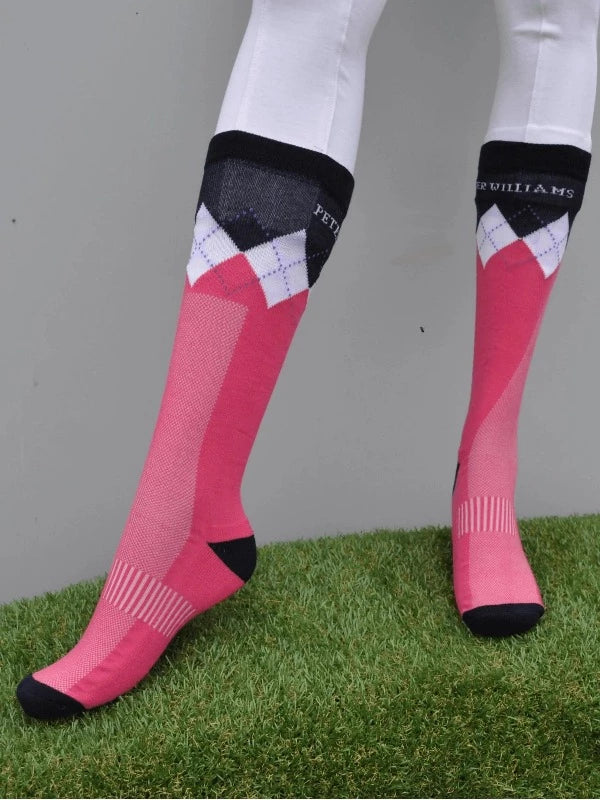Peter Williams Socks 8-12 / Pink/Navy Peter Williams Kids Socks