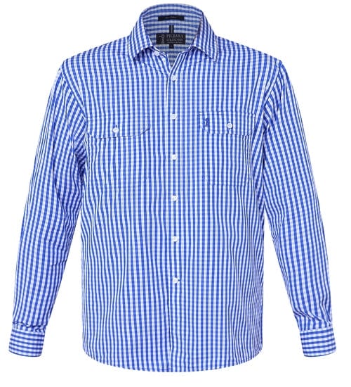 Pilbara Mens Shirts XS Pilbara Shirt Mens Blue/White Check (RMPC004)